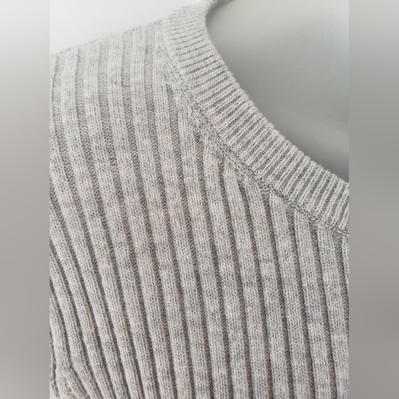 The group babaton streep dress bodycon Gray rib knit dress s-m - Picture 10 of 11